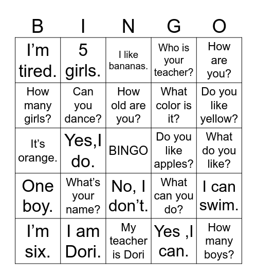 Starter QA Bingo Card