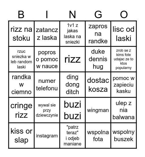 oboz murzasichle Bingo Card