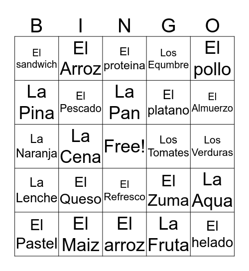 Brunch Bingo Card