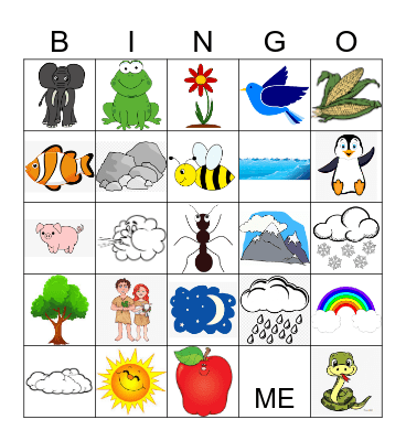 Creation  Bingo Card