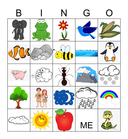 Creation  Bingo Card