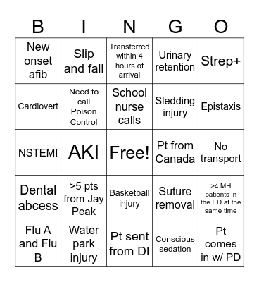 March Bingo Card