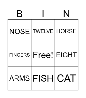 REVISION BINGO! Bingo Card