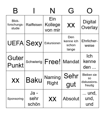 Schocher Bingo Card
