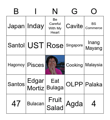 Rose @ 75 Bingo Card