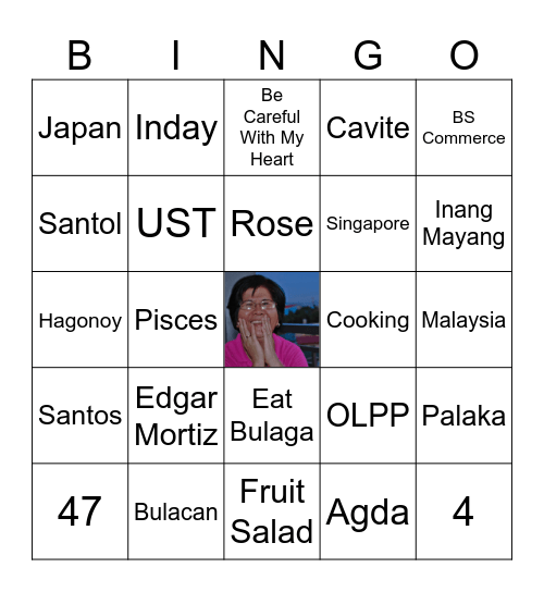 Rose @ 75 Bingo Card