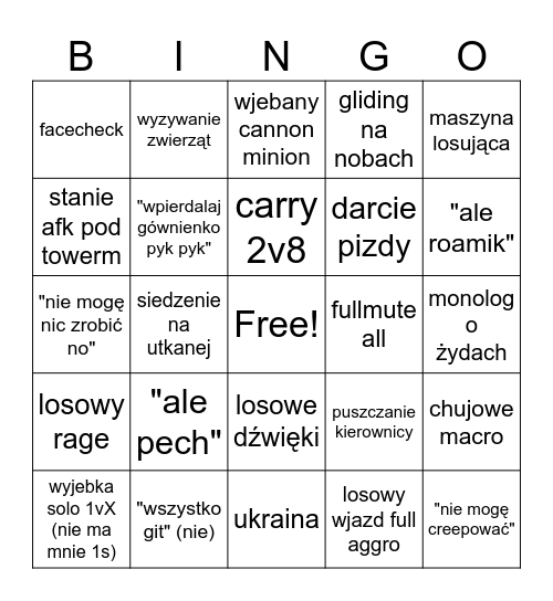 Daniel bingo Card