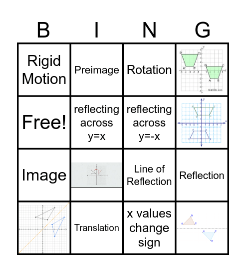 Unit 3 Review Bingo Card