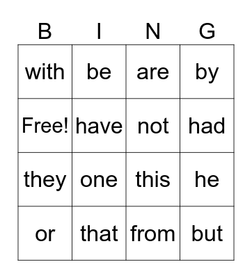 Bingo Card