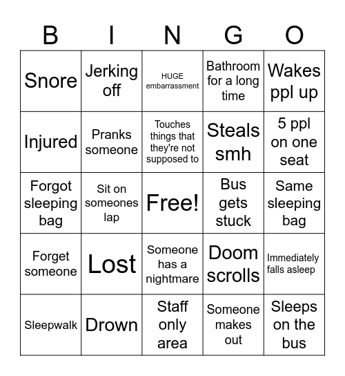 Drumheller Bingo Card