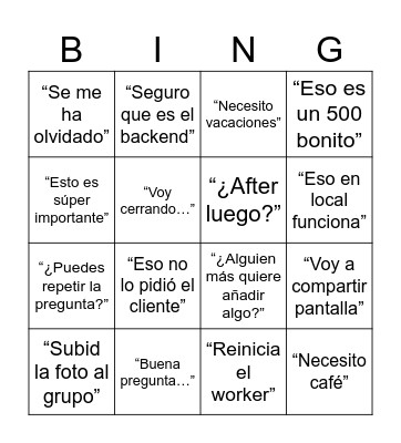 BINGO DELOITTANO Bingo Card