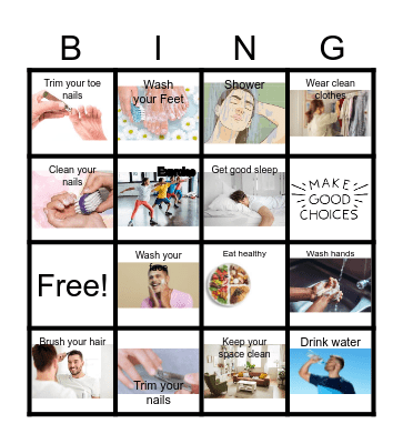 Hygiene Bingo Card