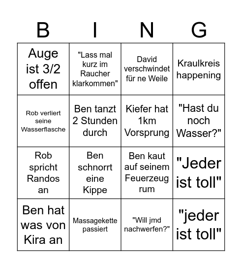 Gotec Psychose Bingo Card