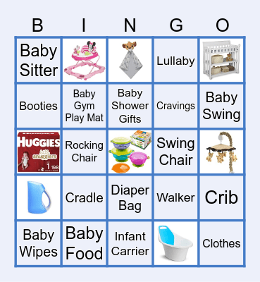 Christine's Baby Shower Bingo Card