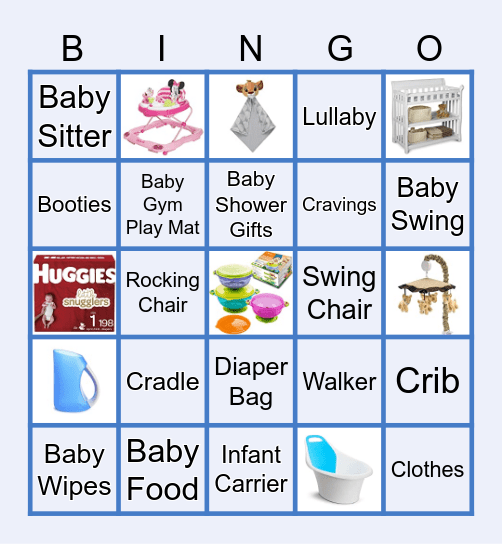 Christine's Baby Shower Bingo Card