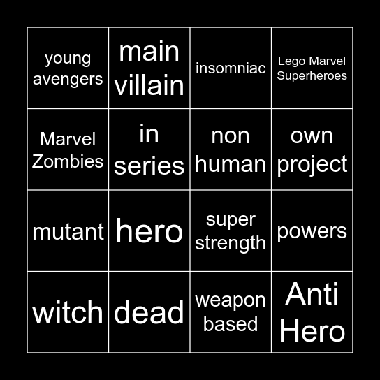 Bingo Card