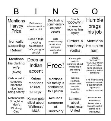 Stag Bingo Card