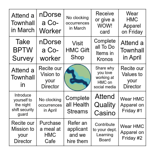 HMC BINGO! Bingo Card