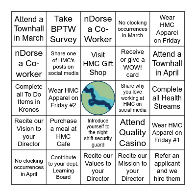 HMC BINGO! Bingo Card