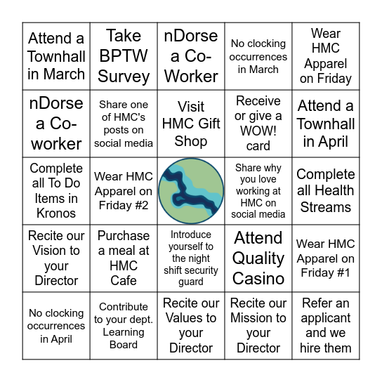 HMC BINGO! Bingo Card