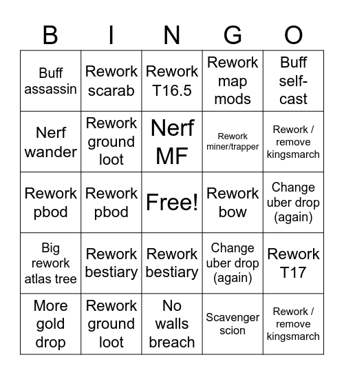 3.28 Bingo Card