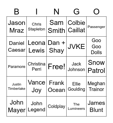 Round 8 - Modern Love Bingo Card
