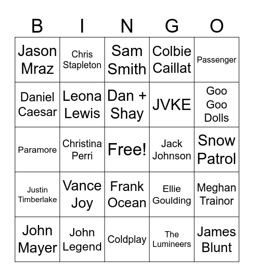 Round 4 - Modern Love Bingo Card