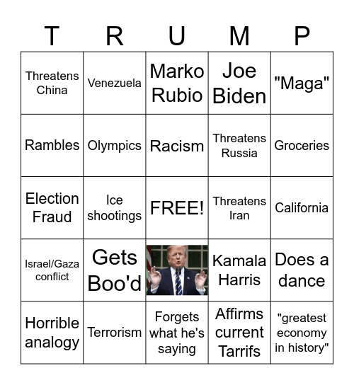 State of the Union BINGO Card