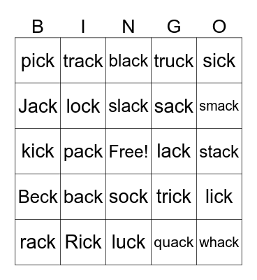 -ck Ending Bingo Card