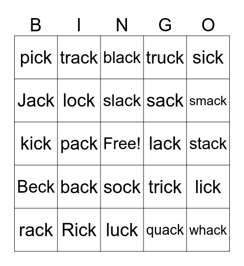 -ck Ending Bingo Card