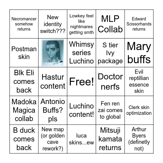 IDV Stream bingo Card