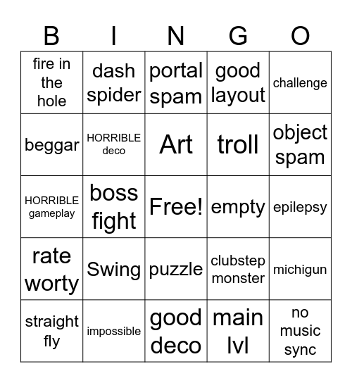 recent tab bingo Card