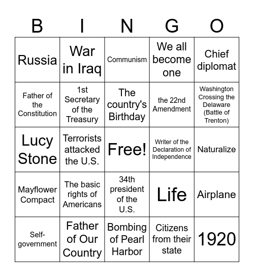 2025 Testing Vocabulary Bingo Card