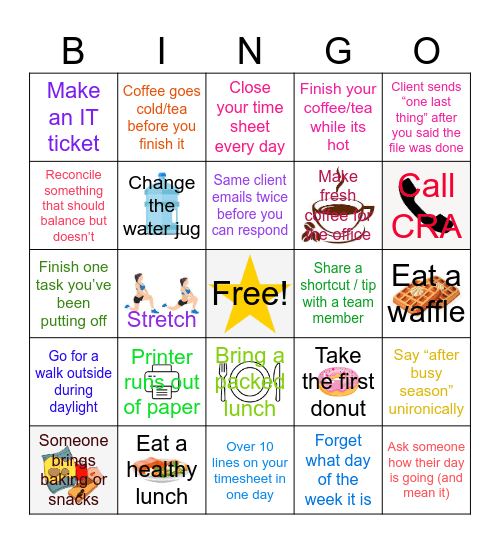 Bzy Szn Bingo Card