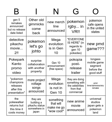 Pokemon Day 2026 Series 30th Anniversary Bingo Card