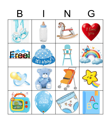 Molys Baby Shower Bingo Card