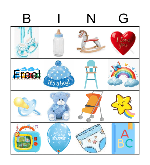 Molys Baby Shower Bingo Card