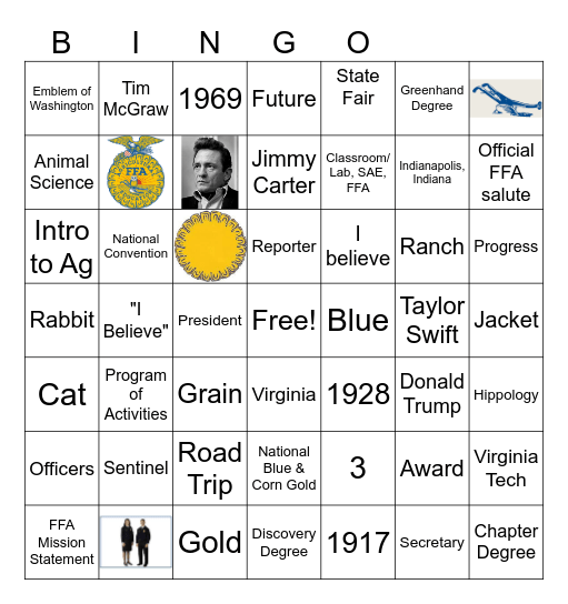 Fincham's FFA Bingo Card