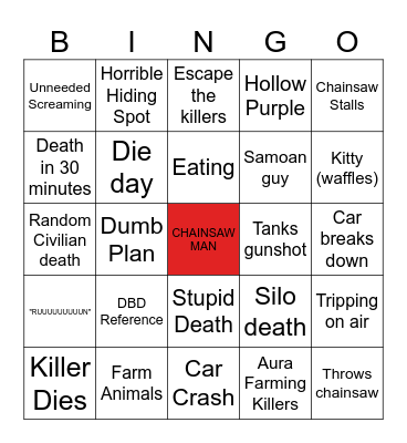 TCM Bingo Card