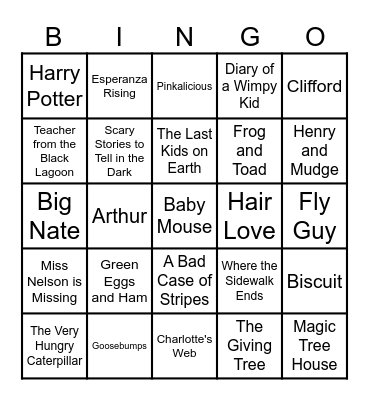 Hickey ES Nevada Reading Week School Bingo Card