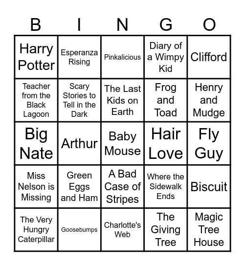 Hickey ES Nevada Reading Week School Bingo Card