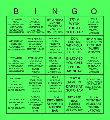 2BEARS TAVERN GROUP BINGO Card