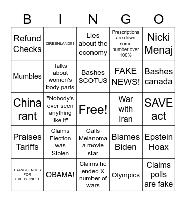 state of the onion Bingo Card