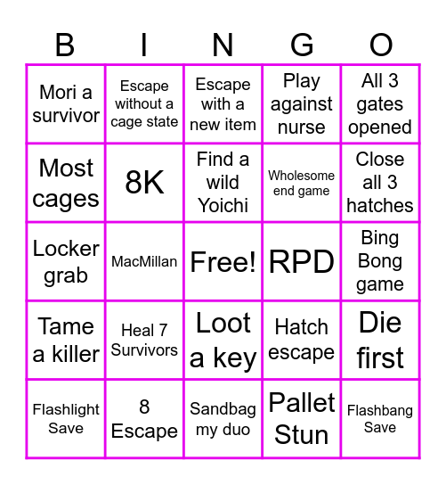 Teddi's Bingo! Bingo Card