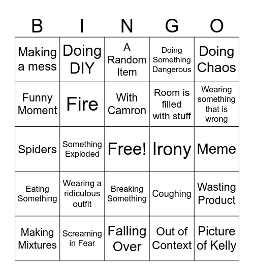 Brandon Farris Compilation Bingo Card