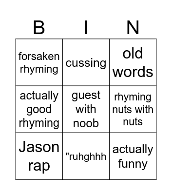 Andromeda Bingo Card