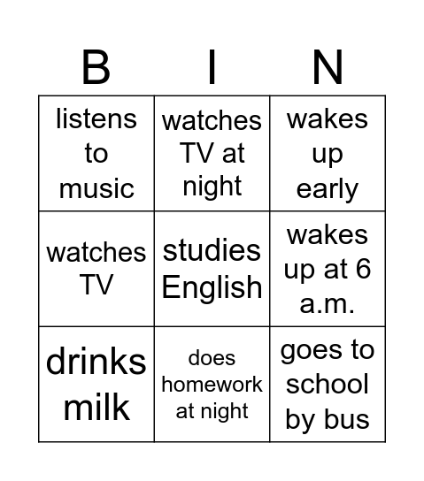 YES/NO QUESTIONS Bingo Card