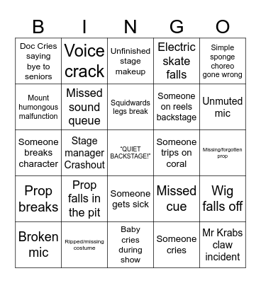 SpongeBob Tech Bingo!! Bingo Card