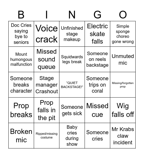 SpongeBob Tech Bingo!! Bingo Card