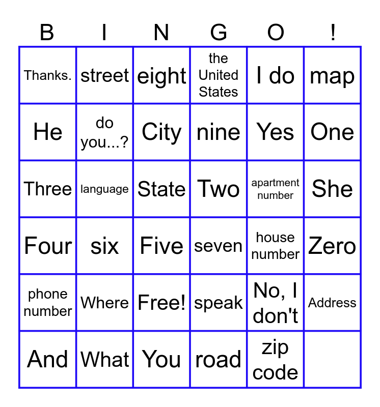 Unit 2 Review! Bingo Card